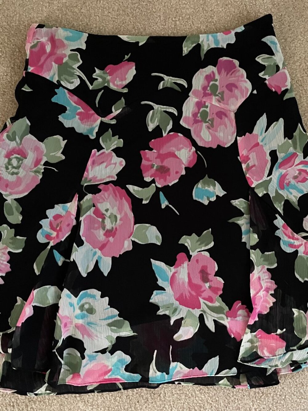 Chaps Floral A-Line Skirt - Size 8P - Excellent condition!